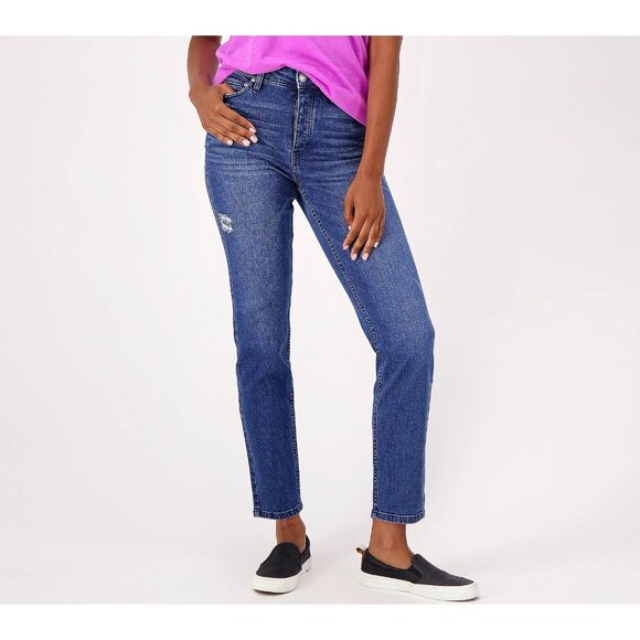 Candace Cameron Bure Petite Pacific Denim Straight Leg Jeans 20W Blue A519596 - Picture 1 of 6